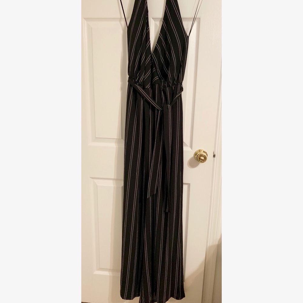 Guess Striped halter jumpsuit WORN ONCE